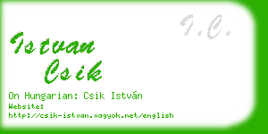 istvan csik business card