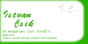 istvan csik business card